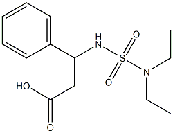 3-[(diethylsulfamoyl)amino]-3-phenylpropanoic acid,,结构式