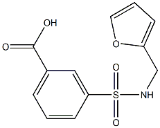 3-[(furan-2-ylmethyl)sulfamoyl]benzoic acid,,结构式