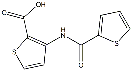 3-[(thien-2-ylcarbonyl)amino]thiophene-2-carboxylic acid Structure