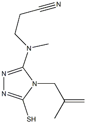 3-[[5-mercapto-4-(2-methylprop-2-enyl)-4H-1,2,4-triazol-3-yl](methyl)amino]propanenitrile Struktur