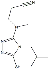 3-[[5-mercapto-4-(2-methylprop-2-enyl)-4H-1,2,4-triazol-3-yl](methyl)amino]propanenitrile,,结构式