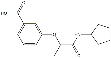 3-[1-(cyclopentylcarbamoyl)ethoxy]benzoic acid Structure