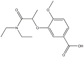 3-[1-(diethylcarbamoyl)ethoxy]-4-methoxybenzoic acid,,结构式
