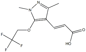 3-[1,3-dimethyl-5-(2,2,2-trifluoroethoxy)-1H-pyrazol-4-yl]prop-2-enoic acid Structure