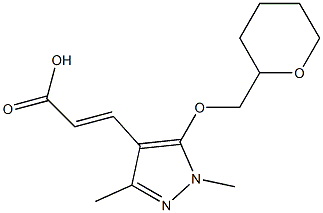 3-[1,3-dimethyl-5-(oxan-2-ylmethoxy)-1H-pyrazol-4-yl]prop-2-enoic acid Structure