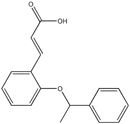 3-[2-(1-phenylethoxy)phenyl]prop-2-enoic acid,,结构式