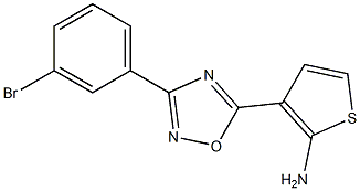 3-[3-(3-bromophenyl)-1,2,4-oxadiazol-5-yl]thiophen-2-amine Structure