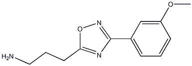3-[3-(3-methoxyphenyl)-1,2,4-oxadiazol-5-yl]propan-1-amine,,结构式