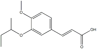 3-[3-(butan-2-yloxy)-4-methoxyphenyl]prop-2-enoic acid,,结构式