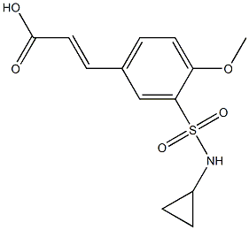 3-[3-(cyclopropylsulfamoyl)-4-methoxyphenyl]prop-2-enoic acid 结构式