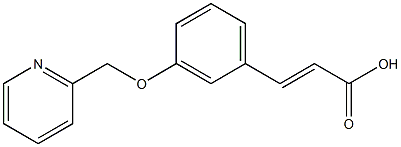 3-[3-(pyridin-2-ylmethoxy)phenyl]prop-2-enoic acid 化学構造式