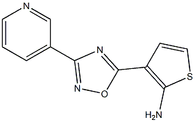3-[3-(pyridin-3-yl)-1,2,4-oxadiazol-5-yl]thiophen-2-amine 化学構造式