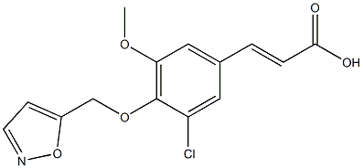 3-[3-chloro-5-methoxy-4-(1,2-oxazol-5-ylmethoxy)phenyl]prop-2-enoic acid Structure