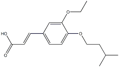 3-[3-ethoxy-4-(3-methylbutoxy)phenyl]prop-2-enoic acid Struktur