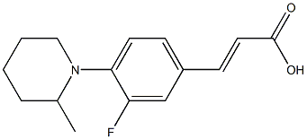 3-[3-fluoro-4-(2-methylpiperidin-1-yl)phenyl]prop-2-enoic acid|