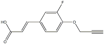 3-[3-fluoro-4-(prop-2-yn-1-yloxy)phenyl]prop-2-enoic acid Struktur