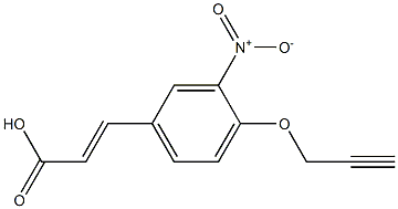 3-[3-nitro-4-(prop-2-yn-1-yloxy)phenyl]prop-2-enoic acid,,结构式