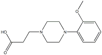 3-[4-(2-methoxyphenyl)piperazin-1-yl]propanoic acid,,结构式