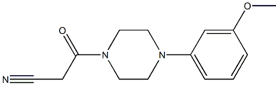 3-[4-(3-methoxyphenyl)piperazin-1-yl]-3-oxopropanenitrile 结构式