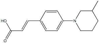 3-[4-(3-methylpiperidin-1-yl)phenyl]prop-2-enoic acid 结构式