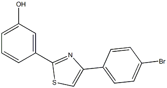 3-[4-(4-bromophenyl)-1,3-thiazol-2-yl]phenol Structure