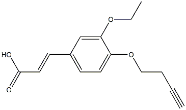 3-[4-(but-3-yn-1-yloxy)-3-ethoxyphenyl]prop-2-enoic acid Structure