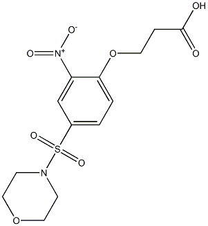 3-[4-(morpholin-4-ylsulfonyl)-2-nitrophenoxy]propanoic acid Structure