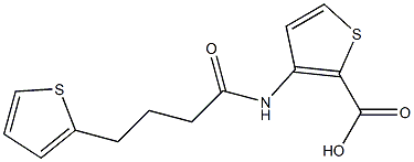 3-[4-(thiophen-2-yl)butanamido]thiophene-2-carboxylic acid,,结构式