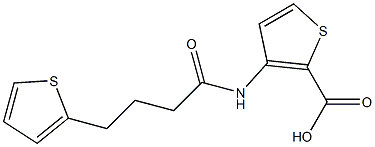 3-[4-(thiophen-2-yl)butanamido]thiophene-2-carboxylic acid Struktur