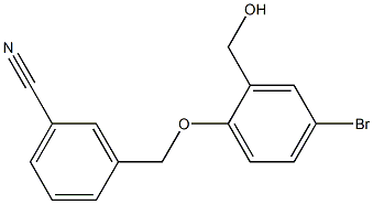 3-[4-bromo-2-(hydroxymethyl)phenoxymethyl]benzonitrile Structure