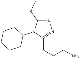 3-[4-cyclohexyl-5-(methylthio)-4H-1,2,4-triazol-3-yl]propan-1-amine 结构式