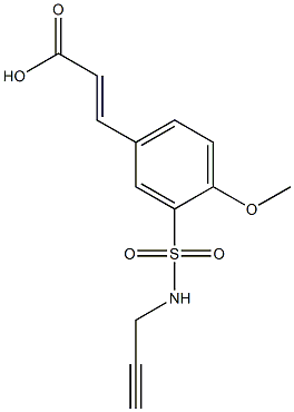 3-[4-methoxy-3-(prop-2-yn-1-ylsulfamoyl)phenyl]prop-2-enoic acid Struktur