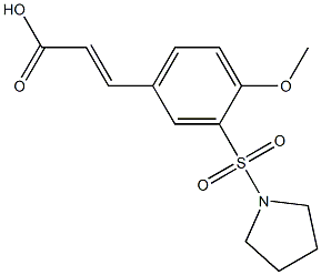 3-[4-methoxy-3-(pyrrolidine-1-sulfonyl)phenyl]prop-2-enoic acid|