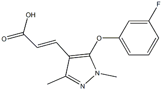 3-[5-(3-fluorophenoxy)-1,3-dimethyl-1H-pyrazol-4-yl]prop-2-enoic acid