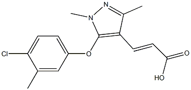 3-[5-(4-chloro-3-methylphenoxy)-1,3-dimethyl-1H-pyrazol-4-yl]prop-2-enoic acid Structure