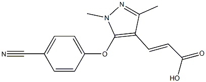 3-[5-(4-cyanophenoxy)-1,3-dimethyl-1H-pyrazol-4-yl]prop-2-enoic acid