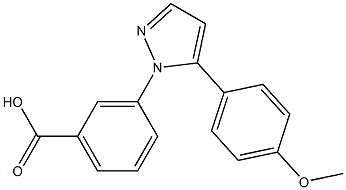 3-[5-(4-methoxyphenyl)-1H-pyrazol-1-yl]benzoic acid Structure