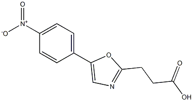 3-[5-(4-nitrophenyl)-1,3-oxazol-2-yl]propanoic acid 结构式