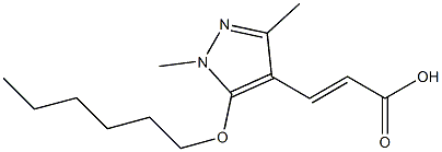  3-[5-(hexyloxy)-1,3-dimethyl-1H-pyrazol-4-yl]prop-2-enoic acid