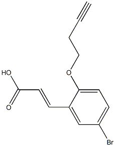 3-[5-bromo-2-(but-3-yn-1-yloxy)phenyl]prop-2-enoic acid Structure