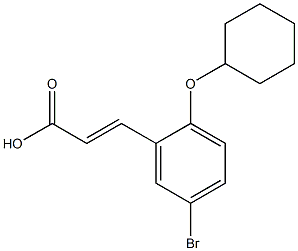 3-[5-bromo-2-(cyclohexyloxy)phenyl]prop-2-enoic acid Struktur