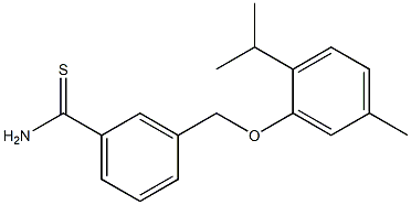 3-[5-methyl-2-(propan-2-yl)phenoxymethyl]benzene-1-carbothioamide,,结构式