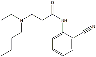 3-[butyl(ethyl)amino]-N-(2-cyanophenyl)propanamide 结构式