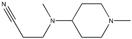 3-[methyl(1-methylpiperidin-4-yl)amino]propanenitrile 化学構造式