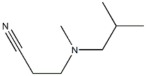 3-[methyl(2-methylpropyl)amino]propanenitrile,,结构式