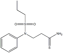 3-[phenyl(propylsulfonyl)amino]propanethioamide Struktur