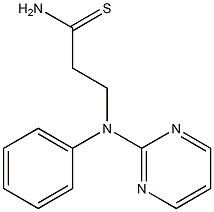 3-[phenyl(pyrimidin-2-yl)amino]propanethioamide,,结构式