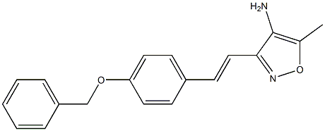 3-{(E)-2-[4-(benzyloxy)phenyl]vinyl}-5-methylisoxazol-4-amine 化学構造式