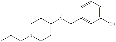 3-{[(1-propylpiperidin-4-yl)amino]methyl}phenol Struktur