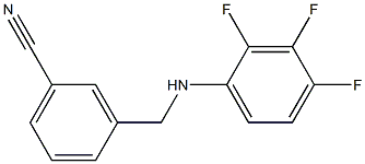 3-{[(2,3,4-trifluorophenyl)amino]methyl}benzonitrile,,结构式